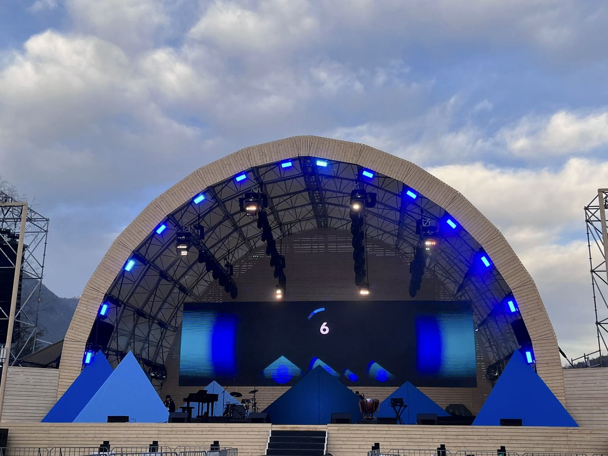 PlanicaNordic's tweet photo. The final preparations at the Medal Plaza before tomorrow's big event are underway! 🤩 Don't miss the opening ceremony of the FIS Nordic World Ski Championships, where famous names like Laibach, Sašo Avsenik Ensemble and DJ Umek will be among the 130 performers. #planica2023 https://t.co/eZyROmaX5W