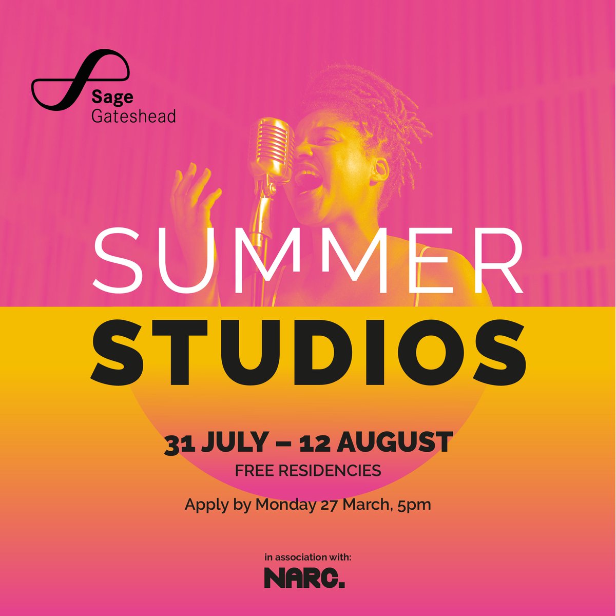 ☀️ Opportunity for artists this Summer! ☀️
📣 Calling musicians, bands, producers, rappers and singers of all styles! Apply for a 6-day residency with us at #SageGateshead as part of our #SummerStudios programme
⏰ Apply by Mon 27 March
👉 Find out more: pulse.ly/99jt5fr97p