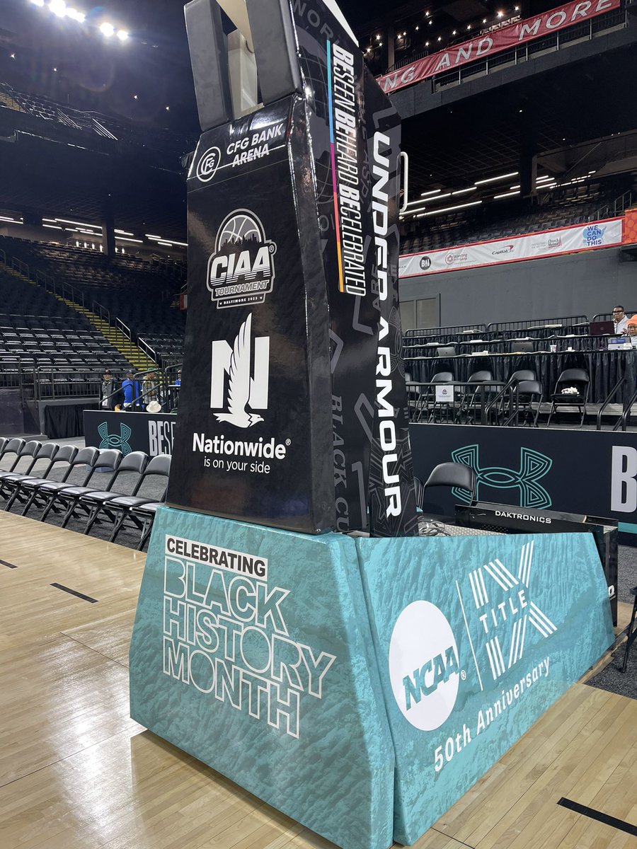 CIAACommish's tweet photo. Day 4- Almost time @CIAAForLife @BaltimoreMD to get this tournament started. 🏆 Who will win the #ciaatourney
My HBCU changed my life and the CIAA will change yours #makingstatements
#ciaatourney #creatingnewmemories #livethelegacy #titleix50 #Titleix #CIAA #BMore #charmcity https://t.co/9DfrX7TNBH