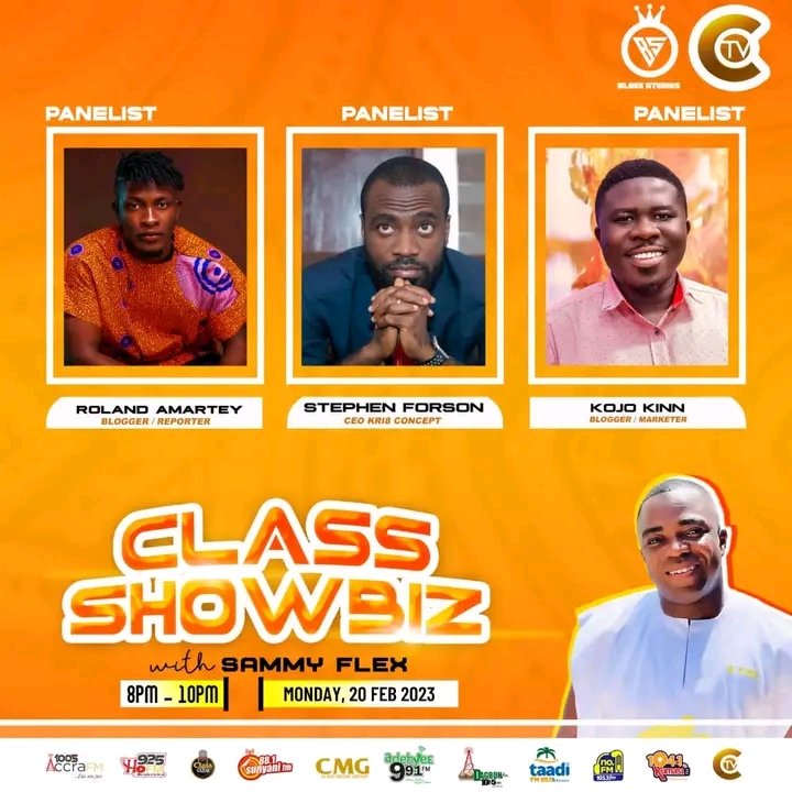 nat_ebube's tweet image. Don&apos;t miss the #MondayEdition of the #ClassShowbiz on #CTV @myctvgh with the entertainment president @sambahflex 

🕑 8pm - 10pm @GyataNation
