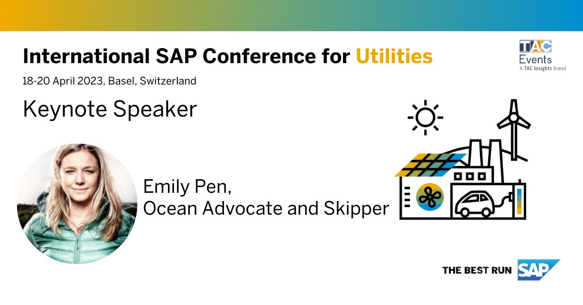 tacinsights_enr's tweet photo. We are thrilled to announce Emily will be joining us at the International SAP Conference for Utilities as a speaker! Hear her present the Keynotes delivering key insights. Register here https://t.co/oKMrwyA2AE #sap #saputilities #utilityindustry #utilities https://t.co/SOa1HxhVaH