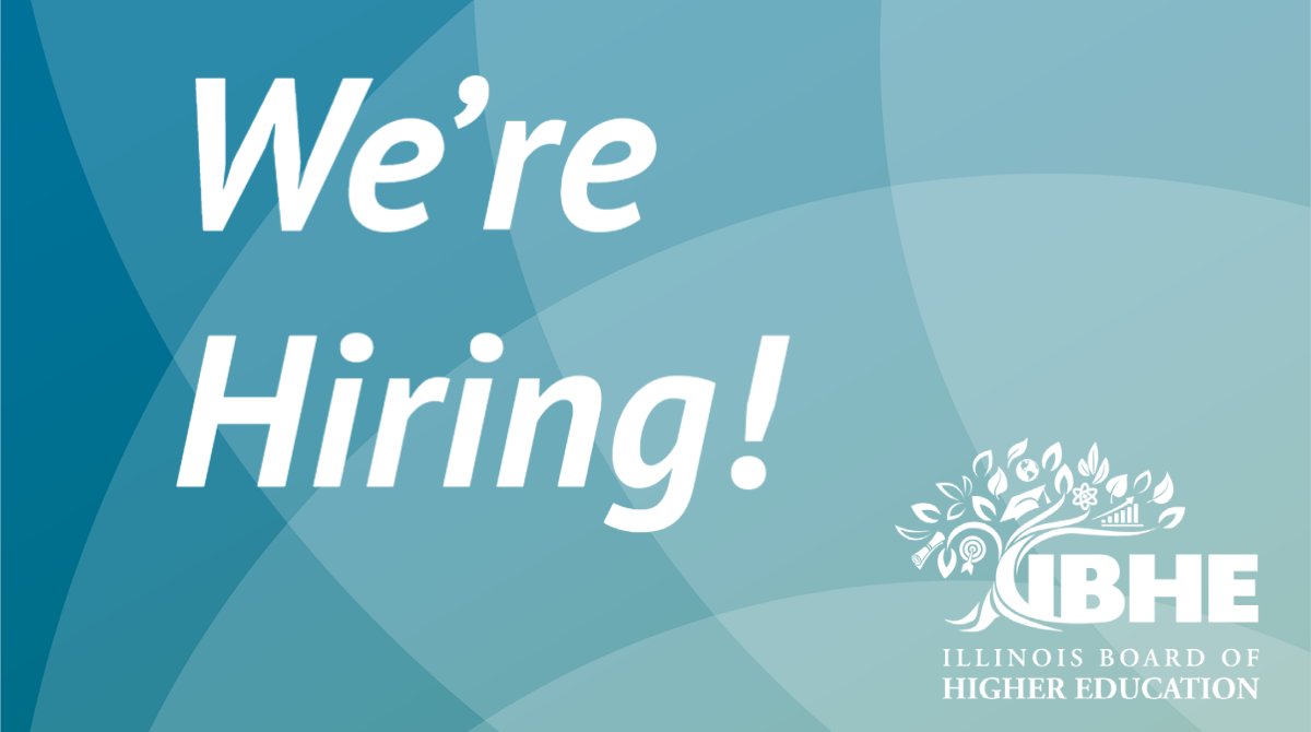 IBHETweets's tweet photo. We're looking for individuals who are passionate about advancing equity in higher education in Illinois. Spread the word! #Hiring #HigherEd #Careers 
To see current openings, click here >> https://t.co/RkjQnpVEOG https://t.co/9fNTaTVFZs