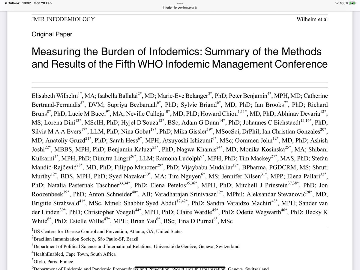 Proud and thanks to all the co-authors: making an important step towards measuring the #infodemic burden one day infodemiology.jmir.org/2023/1/e44207