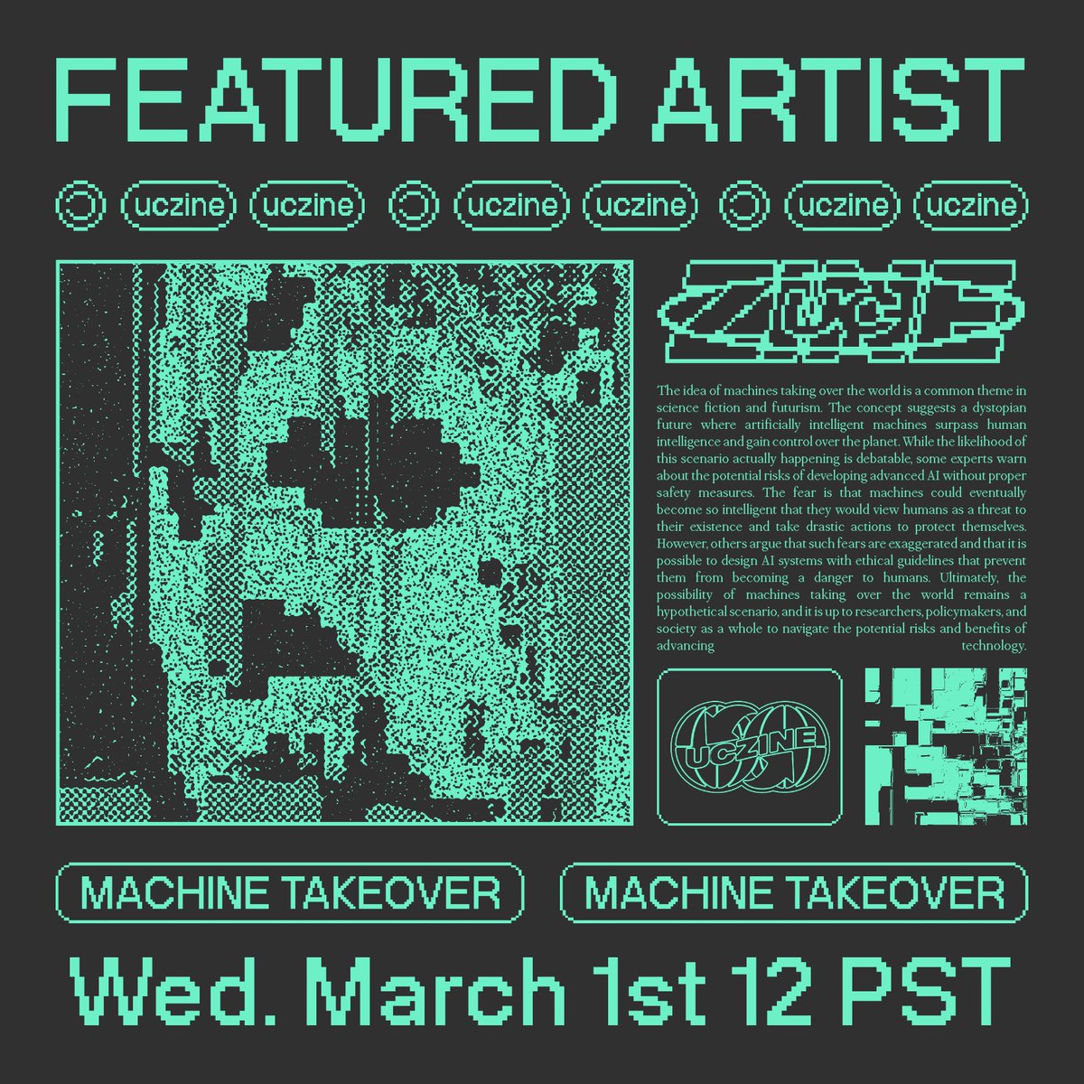 We Finished round 1 allowlist &amp; have decided to open it up ONCE MORE! 

On Wed. March 1st 666 exclusive editions including 1/1s only available on the machine from the master <a href="/uczine/">uczine</a>
 
DROP your alphanumeric TEZ wallet (no .tez) &amp; retweet! Be sure to follow turn on 🔔 &amp; good luck.