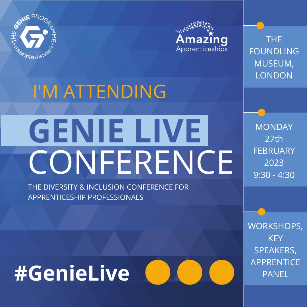 Sharon Blyfield OBE (@sblyfield) on Twitter photo One week to go until the first ever Genie Live and I can't wait. Train ticket booked, notebook ready and off to #london <a href="/AmazingAppsUK/">Amazing Apprenticeships</a> #GenieLive One week to go until the first ever Genie Live and I can't wait. Train ticket booked, notebook ready and off to #london <a href="/AmazingAppsUK/">Amazing Apprenticeships</a> #GenieLive