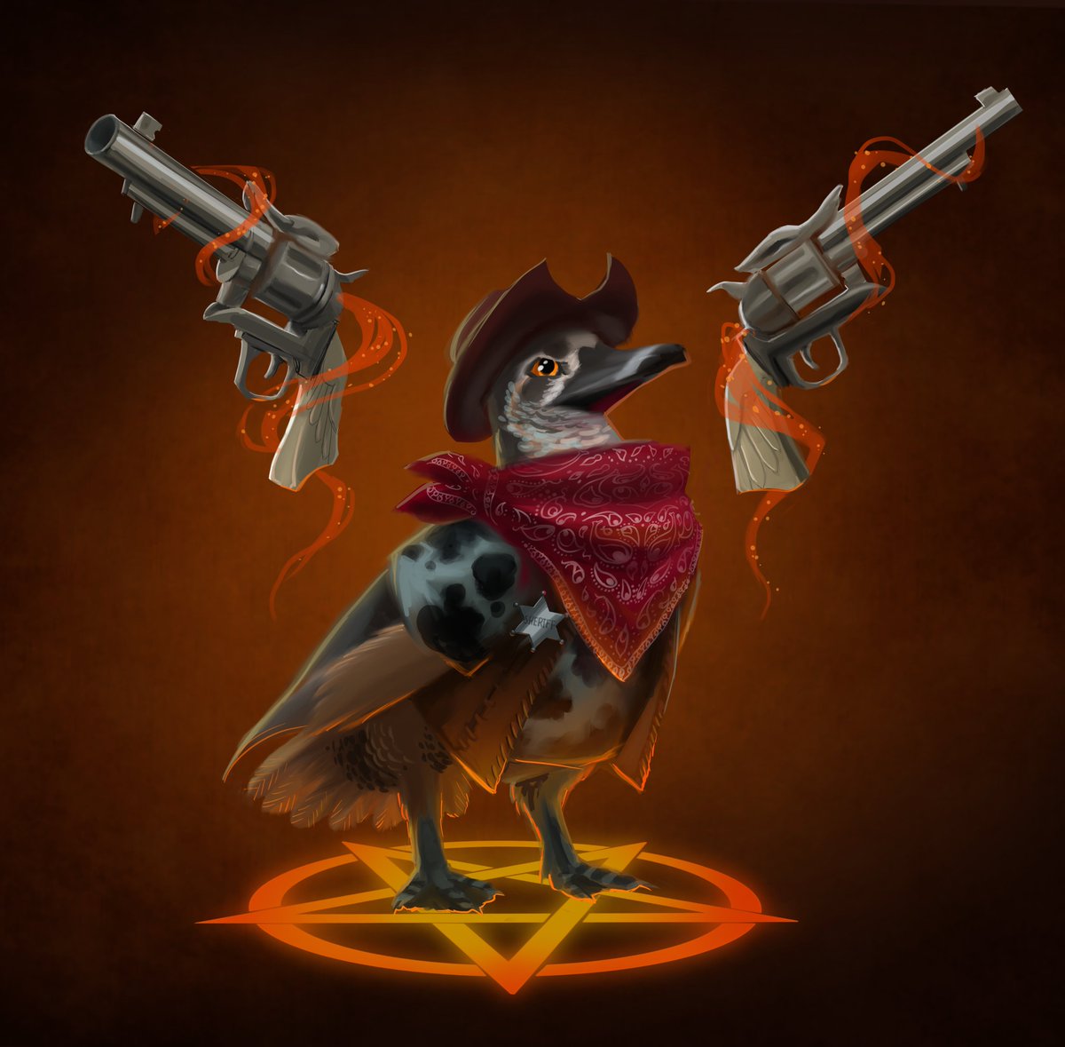 DocBuller's tweet image. cowboy duck mage.
because i can.