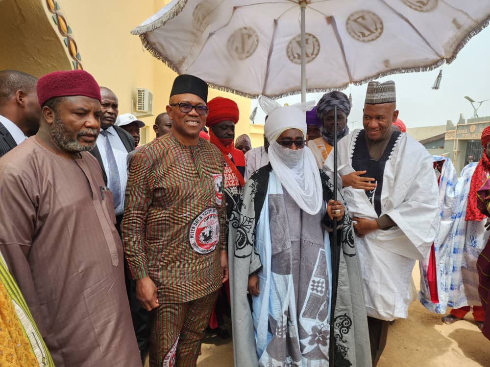 PeterObi's tweet photo. Today, Dr. Datti and I, called on HRH Ahmed Nuhu Bamalli, the Emir Of Zazzau, in Zaria. We greatly appreciated his warmth, candour and hospitality. -PO https://t.co/fzSLJYINFW