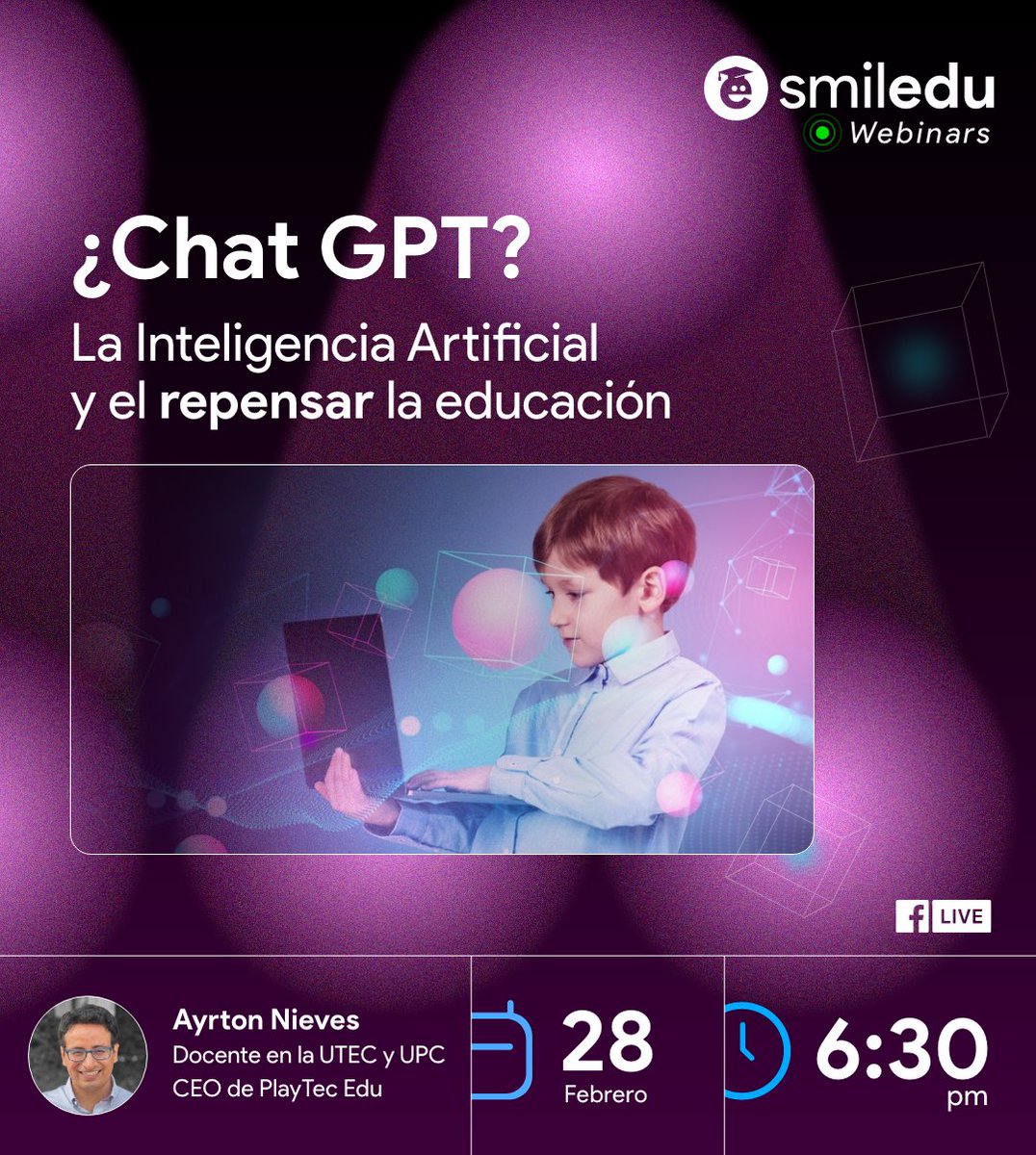 smiledu_com's tweet photo. ¿Cómo está transformando la inteligencia artificial la forma en que concebimos la educación? Descúbrelo en el siguiente #SmileduWebinar y conoce cómo aprovechar los grandes retos que se vienen para la enseñanza en los colegios. 🧠🤖💻🏫

👉Inscríbete aquí: https://t.co/sjfkfbsZc6 https://t.co/jH5CJSPHF2