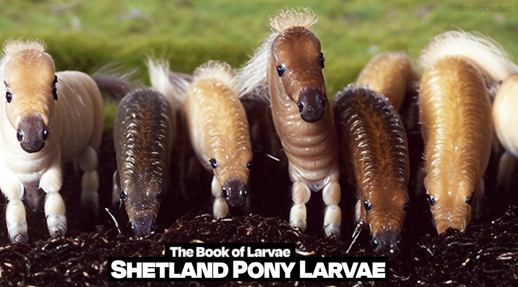 timhope100's tweet photo. The Book of Larvae 05: Shetland Pony Larvae #bookoflarvae #aiart https://t.co/1qf44HIbI3