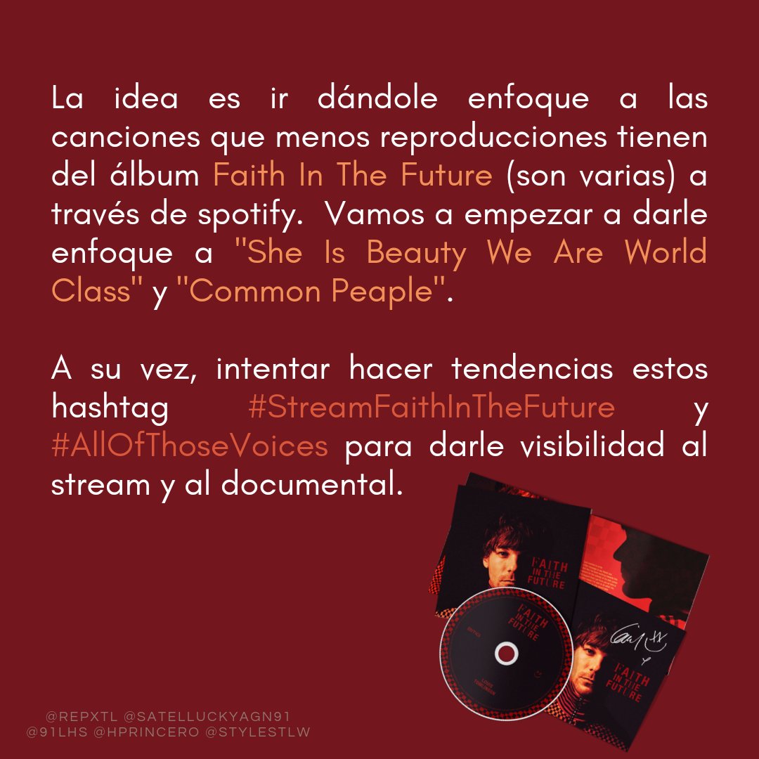 slutdecode's tweet photo. La idea es que, como mencioné, las canciones lleguen a 10 millones de reproducciones para luego cambiar el enfoque a otra canción, a su vez utilicen los hashtag #StreamFaithInTheFuture #AllOfThoseVoices para difundir el proyecto https://t.co/i8XnLz9R73