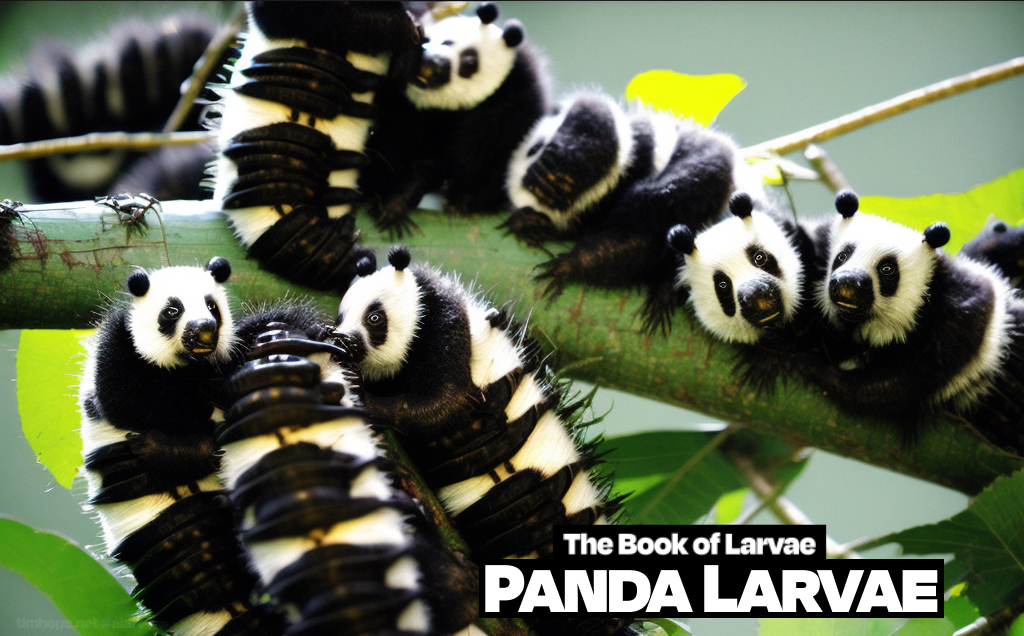 timhope100's tweet photo. The Book of Larvae 06: Panda Larvae #bookoflarvae #aiart https://t.co/i7rXdqVoPs