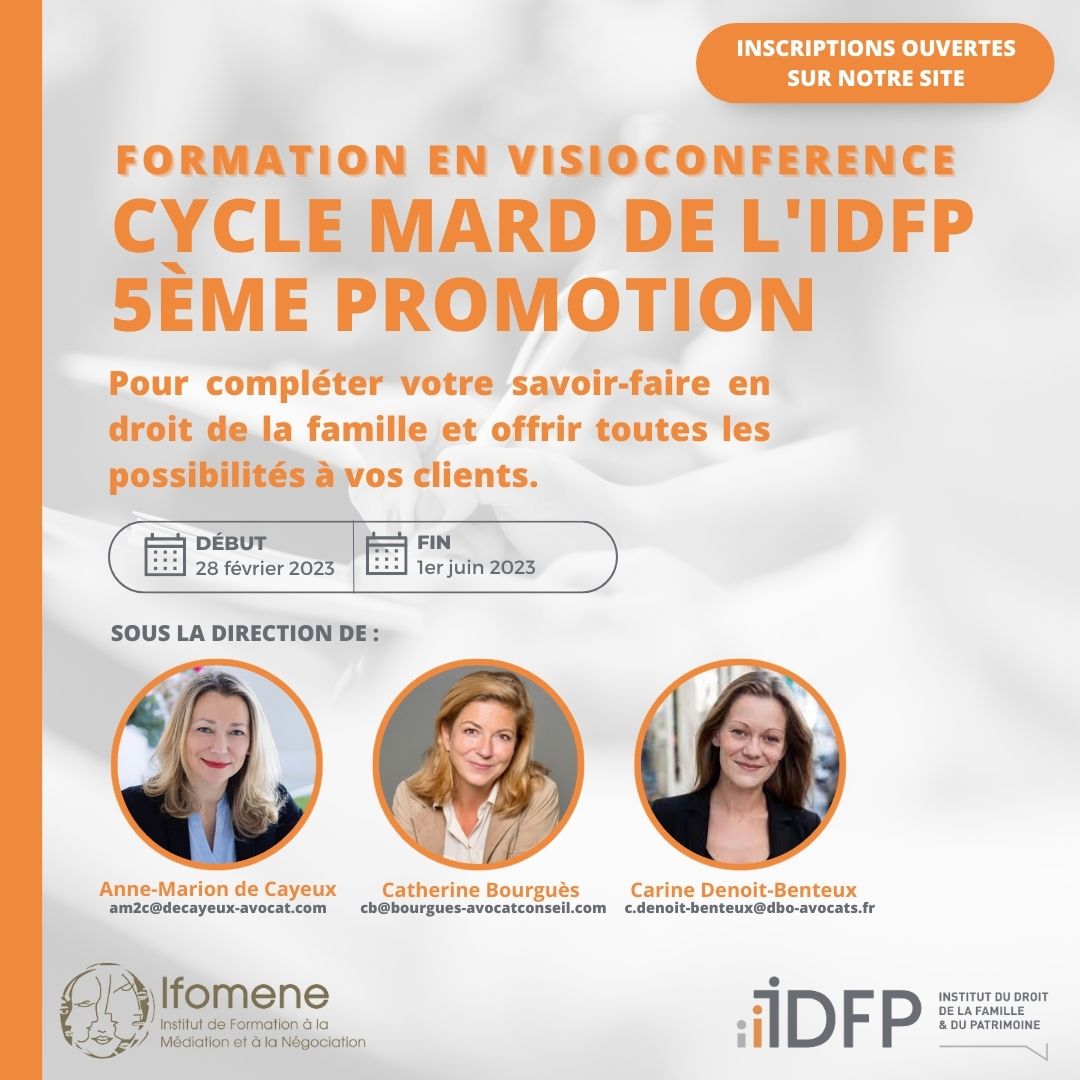 Institut_DFP's tweet image. [LES FORMATIONS DE L'IDFP EN 2023]

📅Voici les formations d'ores et déjà en ligne sur notre site
lnkd.in/eQ5Zi9xu

🔐Le programme et les inscriptions se font tous directement en ligne, via un formulaire d'inscription et de paiement sécurisés

#formations2023 #inprocess
