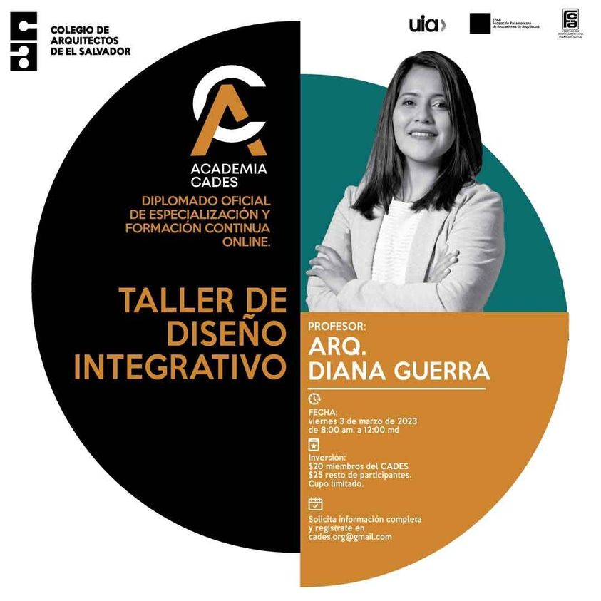 🏆🏗️ #IntegrativeProces#workshopalert
<a href="/CadesES/">CadesElSalvador</a> El Salvador en alianza con <a href="/ELSALVADORGBC/">El Salvador GBC</a> realizará el primer Taller de Proceso Integrativo para Proyectos Sostenibles.

🏆🏗️📐🖋️📝
No te lo pierdas!
📅3 Mar
⏰8:00 a.m. (4 h)
📽️Virtual
Registro: <a href="/CadesES/">CadesElSalvador</a>