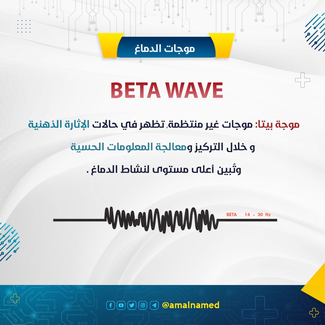 amalnamed's tweet photo. موجات الدماغ 🧠 الجزء الاول 

#brainwaves #brainwave #brain #waves #alphawaves #betawaves #thetawaves #deltawaves #موجات_الدماغ #تخطيط_الدماغ #مخطط_الدماغ #هندسة_طبية #eeg #biomedical #biomedical_engineering #biomedicalengineer #biomedicalengineering https://t.co/U38D3jstJN