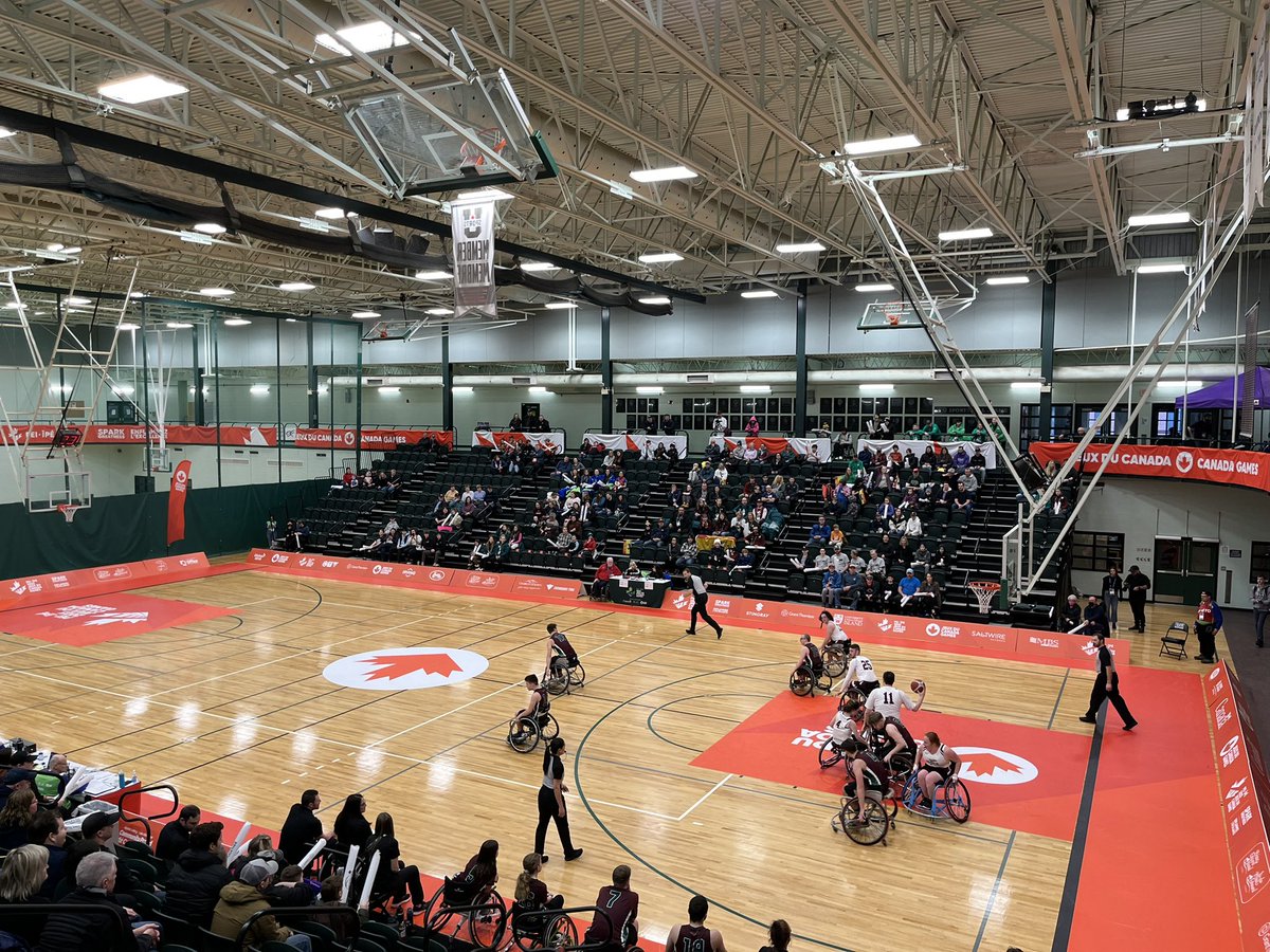 On the court right now is @Team_EquipeNB & @teamnl for wheelchair basketball! 🏀 

#2023CanadaGames @CanadaGames