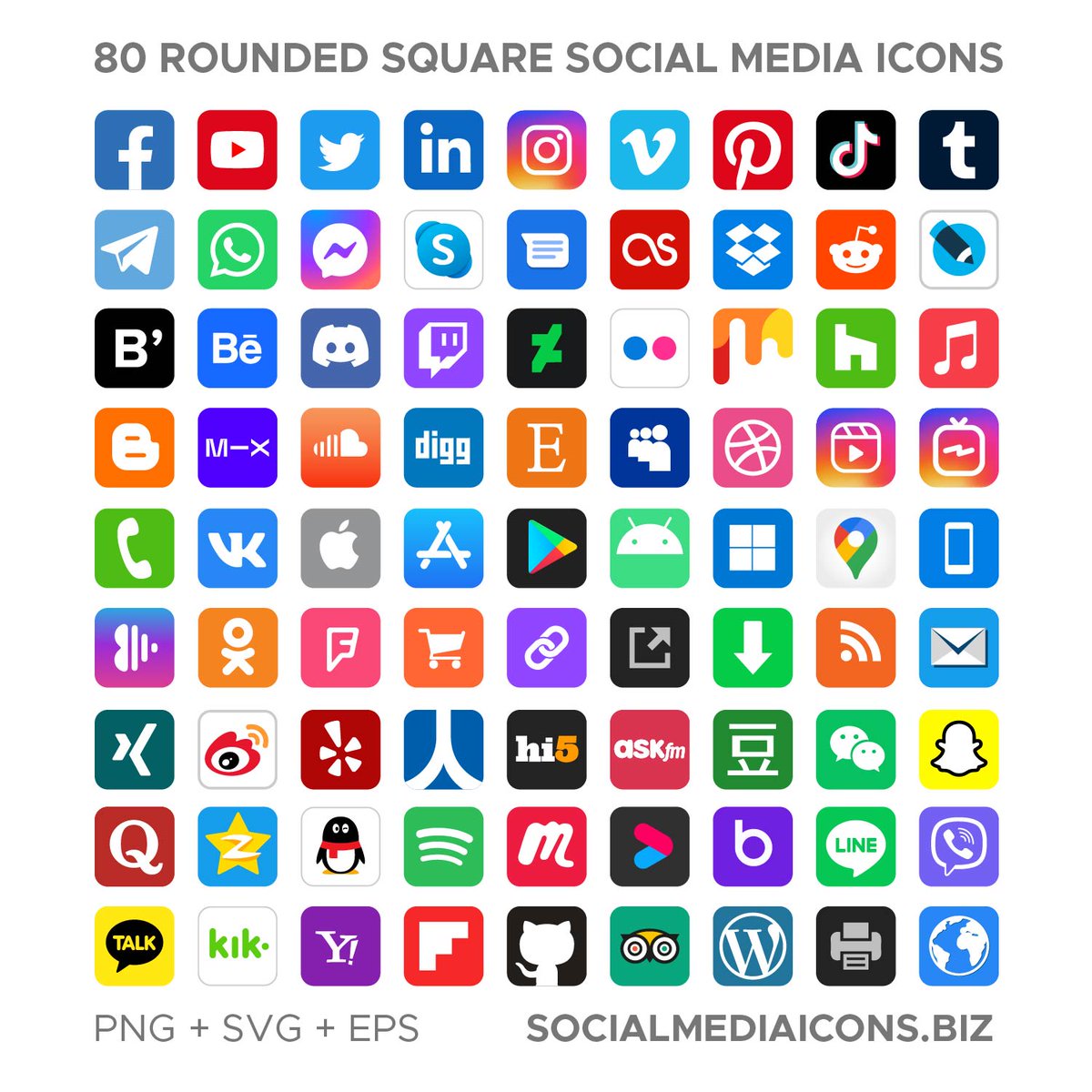 iconizle's tweet photo. Rounded Square Social Media Icons https://t.co/Js4ZE1L9gO 
#icons #Webdesign #socialmediaicons https://t.co/MW7OxqQCwt