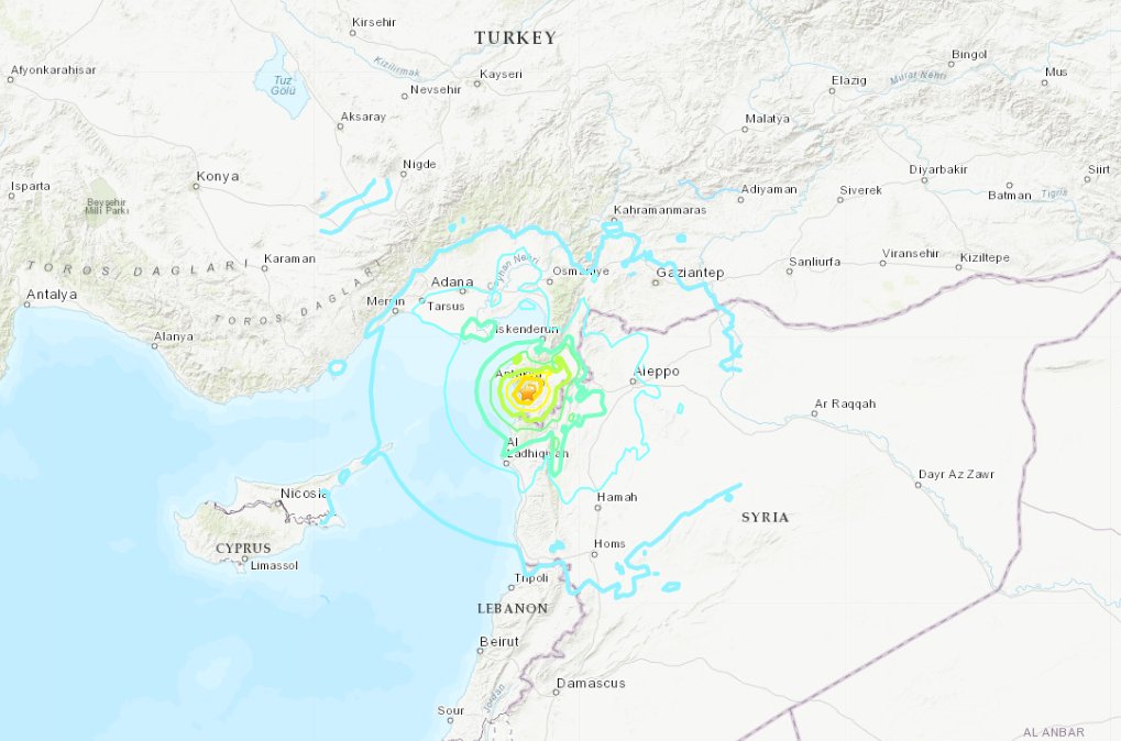 ÚLTIMA HORA: Se registra nuevo terremoto de magnitud 6.4 (preliminar) en la frontera entre Turquía y Siria. -USGS