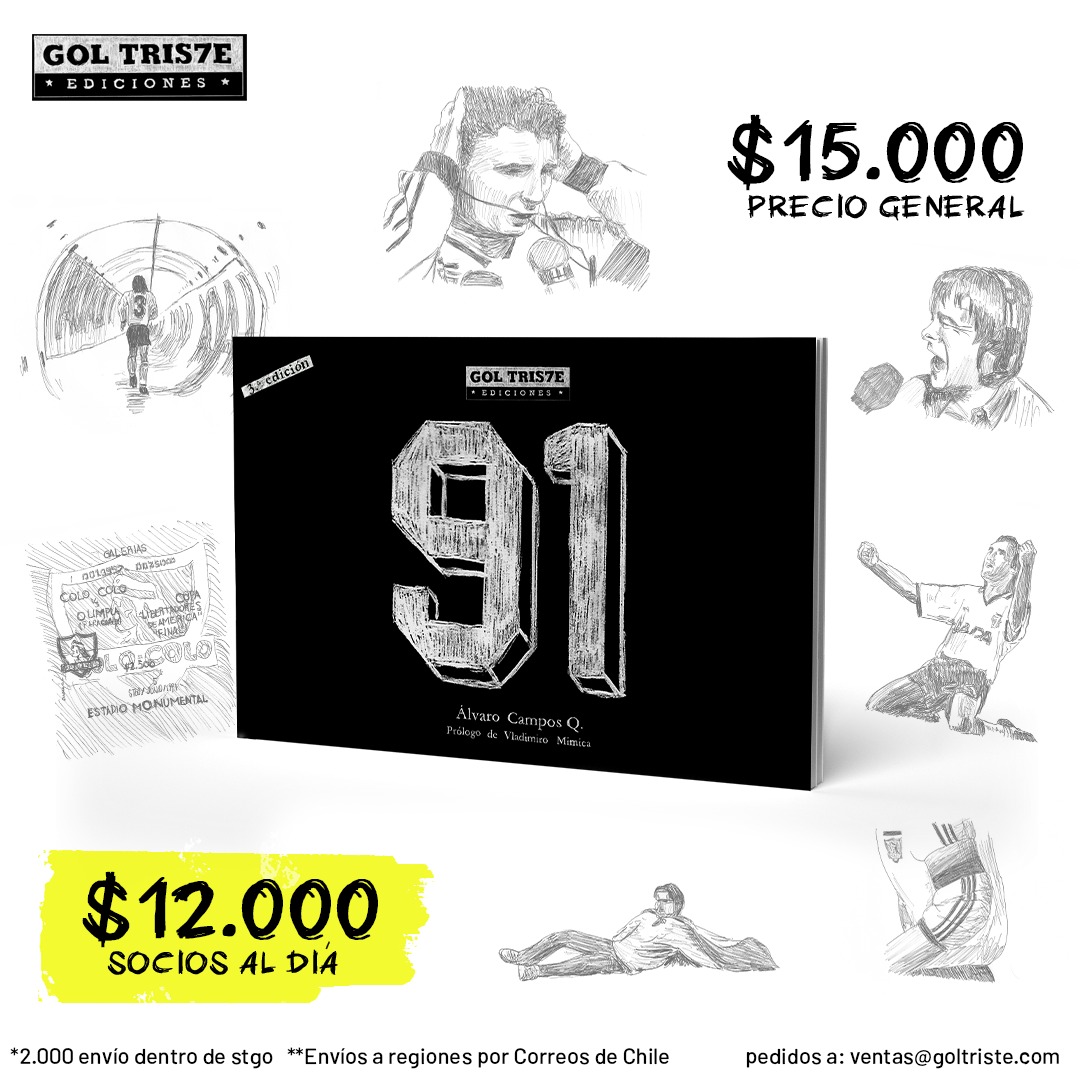 GolTriste's tweet photo. La Copa Libertadores de 1991 marcó un hito imborrable en el país. Pero ese año, además de salir campeones, pasaron otras cosas. Por ejemplo, en el Festival de Viña, tocaban Los Prisioneros.
#91ElLibro, #FestivalDeVina #FestivalDeVinaDelMar https://t.co/7wsp8z53tZ