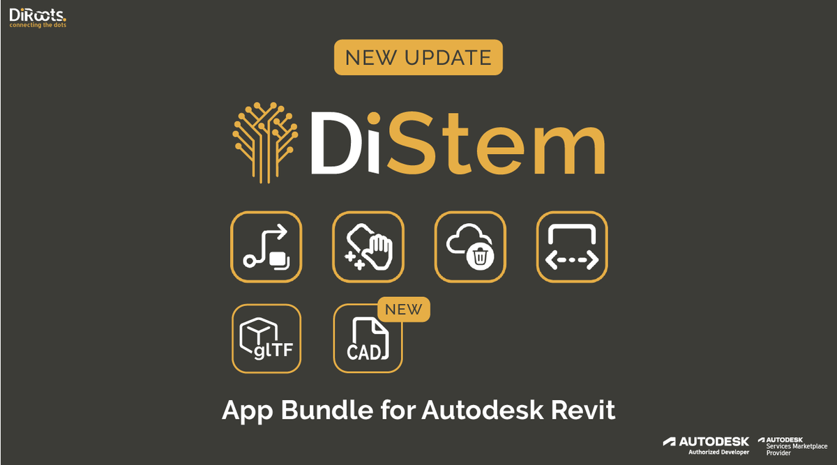 DiRoots17's tweet photo. #DiStem v0.9.5 New Update

👇🏻 Download
https://t.co/J9cJ5C4NAv

👇🏻 Bespoke Software
https://t.co/eJIoVR72cS

Follow DiRoots to never lose an update.

#DiRoots #BIM #AEC #Autodesk #Revit #AECindustry https://t.co/0EsbgqYUtH
