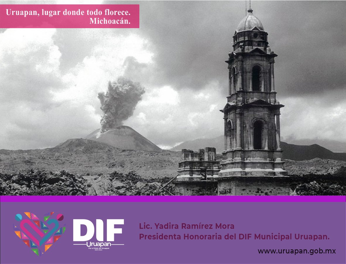 YadiraRMora's tweet photo. #Uruapan 

#SabíasQue el 20 de febrero de 1943, hace 80 años fue el nacimiento del Volcán Paricutín, es un volcán inactivo situado en el Edo. de Michoacán, México, entre el ex poblado d San Juan Parangaricutiro y el poblado de Angahuan.

#YadiraRamírezMora 
#DIF Municipal Uruapan https://t.co/sQZiTr3zwt