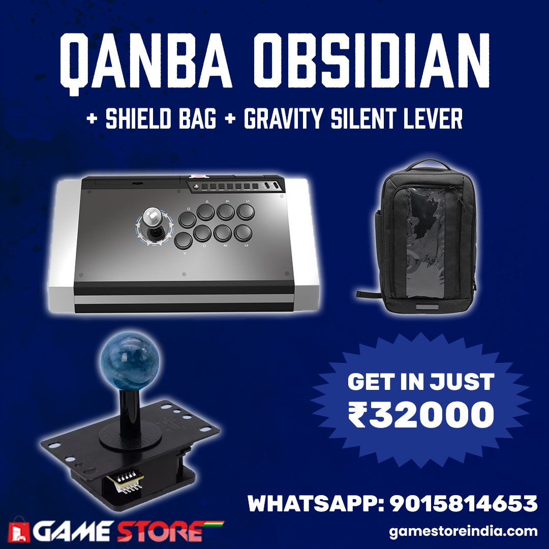 gamestoreind's tweet photo. Qanba Obsidian + Shield bag + Gravity Silent Lever
GRAB THE BEST DEAL!
WhatsApp now at 9015814653
Visit: https://t.co/uOBE9Mc8JF
#qanba  #gamestoreindia #arcadesticks https://t.co/rRUrFMrVQr