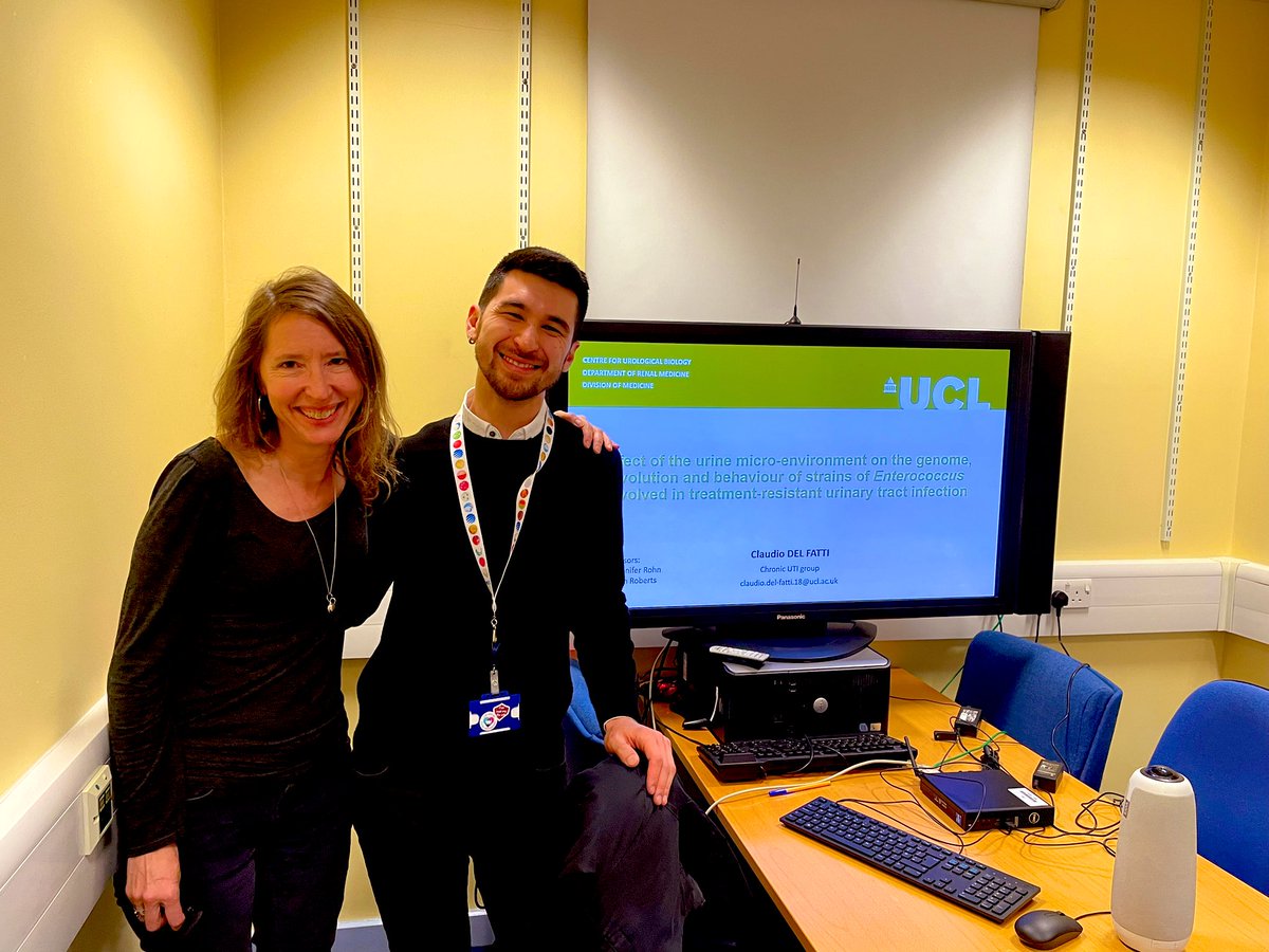 JennyRohn's tweet photo. Congratulations to Dr Claudio Del Fatti for successfully, defending his PhD thesis just now on the effect of the urinary environment in #UTI bacterial response! @ucl @DoM_UCL @RenalUCL https://t.co/nglbaNgxHx