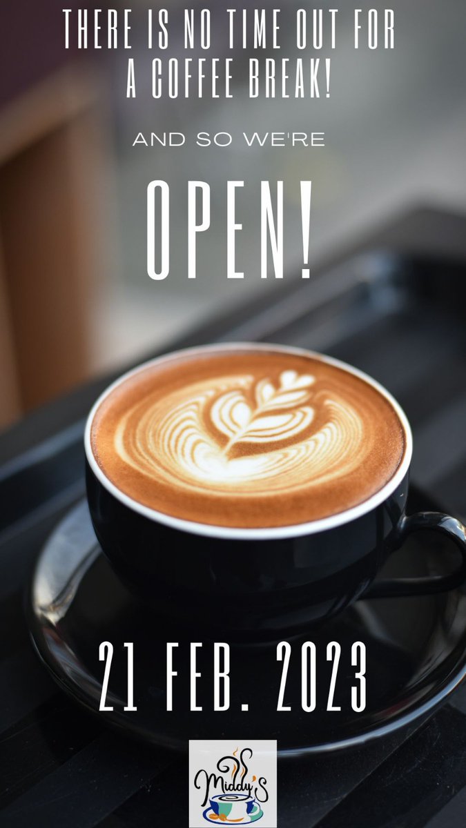 MiddysCoffee's tweet photo. A public holiday is an extra reason to treat a friend to a coffee! We're open to making this happen! #MiddysCoffee #21Feb https://t.co/7TSvajji3b