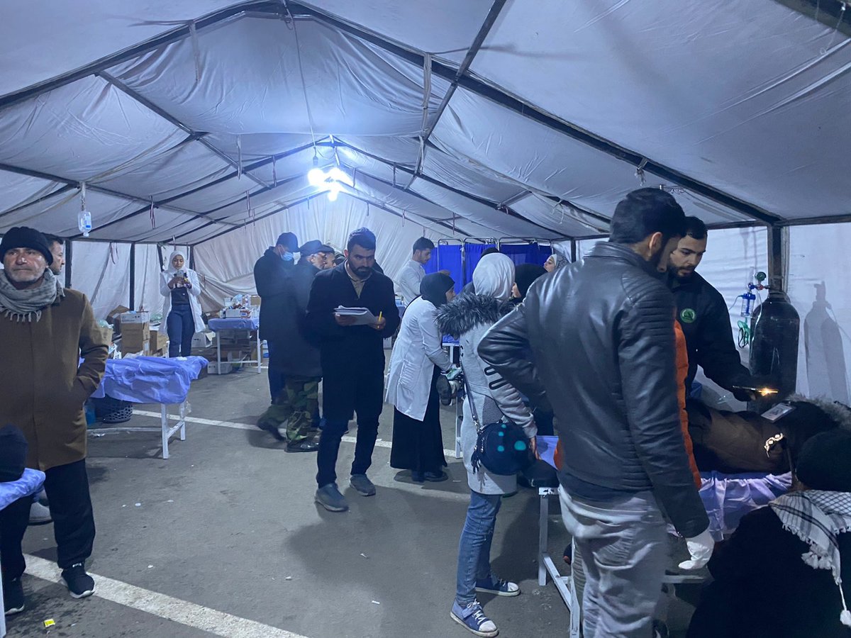 warmediateam's tweet photo. #PMF exhausts all its medical and logistical capabilities after the #earthquake that struck #Aleppo a little while ago
 
 #War_Media_Team https://t.co/RBaGDAzmk6