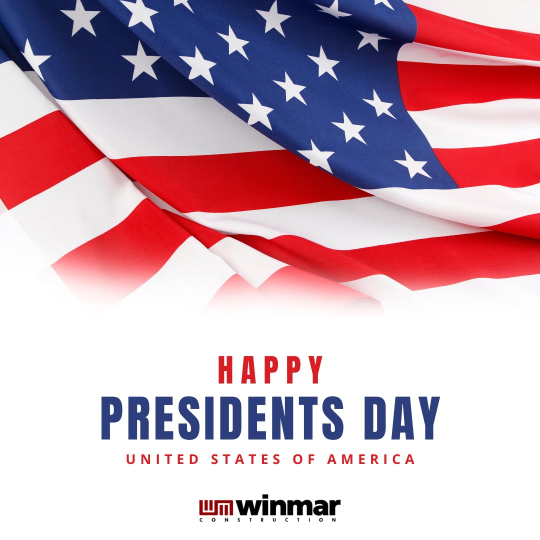 WinmarConstruct's tweet photo. Happy President's Day! Today we celebrate our great leaders from past and present who have shaped our nation and worked tirelessly to improve it.

#happypresidentsday https://t.co/BCVt0hi80e