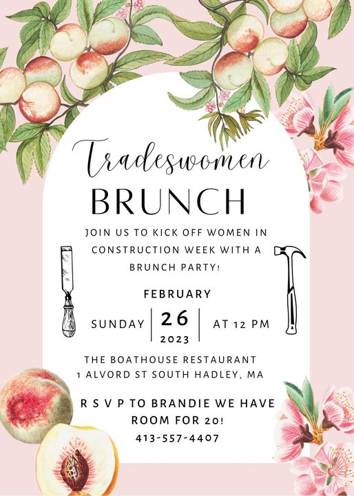 Very excited to participate in my first #WesternMassTradeswomen event as part of #NAWIC week! Let me know if you or someone you know wants to check it out, we'll go together so we don't have to walk in alone. Happy to find the Trade Tribe in the 413!