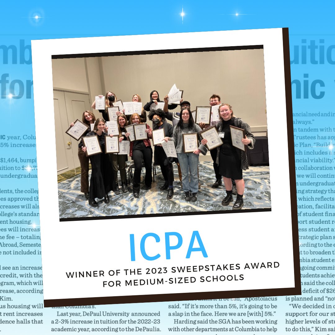 This weekend the Chronicle attended the annual Illinois College Press Association conference and raked in various awards including first place for page design, feature story, editorial and overall sweepstakes for medium-sized schools, for 2022.