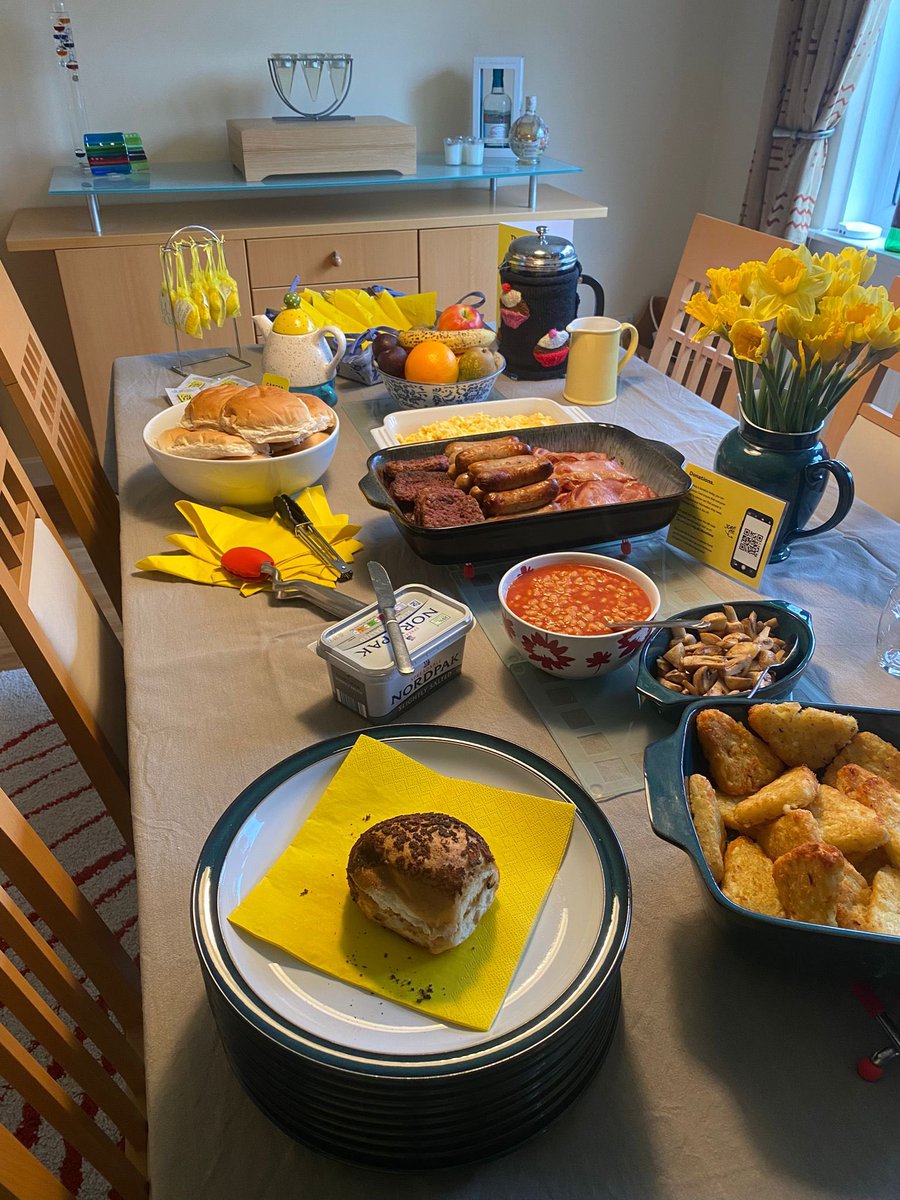 cancercard_'s tweet photo. The first of our #DineInHelpOut fundraisers! A beautiful brunch hosted by Gill 🥓🍳
When you plan your event and sign up on our website you will be sent your host pack which includes an apron, napkins, place cards, donation details and personalised invitations if needed. https://t.co/hVnhAUqWMV