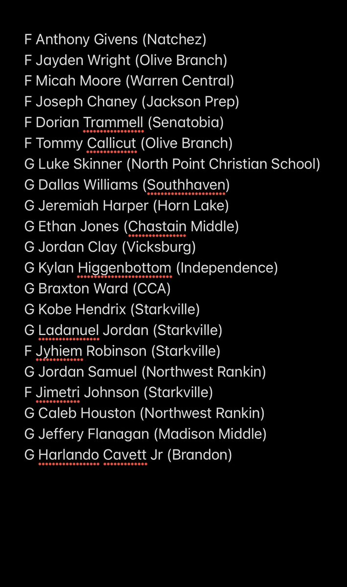 CoachJRug's tweet photo. 2023 Mississippi Middle School 
         All-Stars Top Performers 

               #BallinTheSip 🏀 https://t.co/7TSIopv8c6