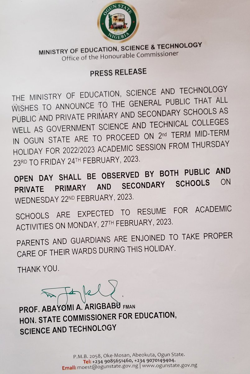 Prof Abayomi Arigbabu (@profarigbabuaa) on Twitter photo 