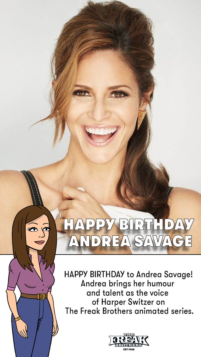 FreakBrothers's tweet photo. HBD Andrea Savage the voice behind Harper Switzer 🎂🎉

#comix #birthday #andreasavage #harper
#thefreakbrothers #thefabulousFurryfreakbrothers https://t.co/JAhd4Wm57m