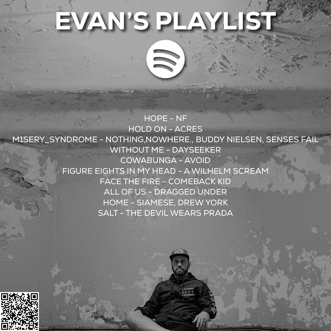 Head to our <a href="/spotify/">Spotify</a> profile to hear what we have on repeat while we make this new album! 👀 These are just the first 10, scan the QR code to see the rest 🤙