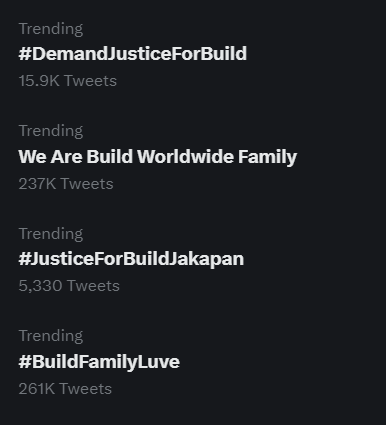 jasjmo's tweet image. The love is everywhere! 💙🥲

We Are Build Worldwide Family
#DemandJusticeForBuild #JusticeForBuildJakapan #BuildFamilyLuve