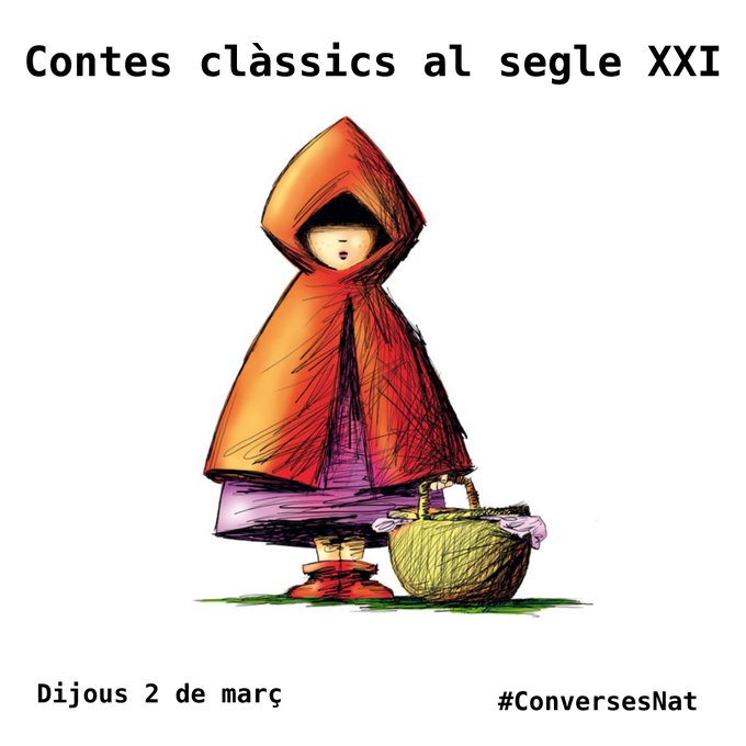 museuciencies's tweet photo. Cal seguir explicant el conte de la Caputxeta Vermella?  I el dels tres porquets?
Com conjuguem el rigor científic i l’art de la narrativa?

En parlem a les #ConversesNat amb 
@CarmeFenoll,  Ana Tutzó d' @HoraLliure, @Daniel_Arbos i @peigis .

🗓️2/03
✍️https://t.co/8fPLEqc5Ia https://t.co/xSQFOhPyFQ