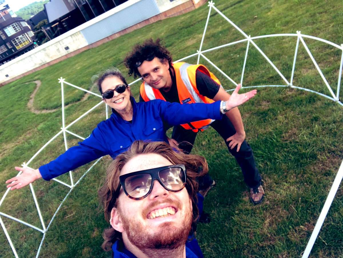LeslieCRoberts's tweet photo. We’re cheating on #Antarctica this week w/our #ECOPOESIS Project - building the dome, foraging flora for #cyanotypes as part of the #PA23 in #Welly. Come make art! Notice the beauty of #Earth while designing with #positivehope the #NextEarth. @ArchEcoLab #climatechange https://t.co/dhsdSUCQ8m