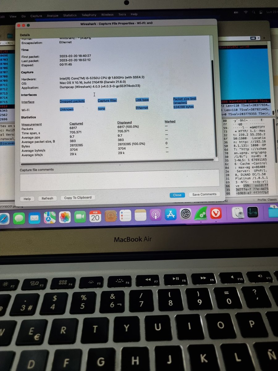 MOMBARDDUQUE's tweet photo. #cacharreando #MacBookAir
#wiresahrk #nmap. Y el #cacharro va bien muy bien.
#Linux #Kali
#noah bona feina. 🤣 https://t.co/RQ1O420NsA