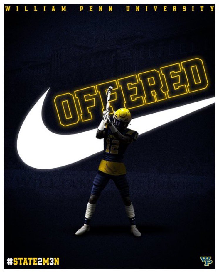 After a great conversation with <a href="/DLCoachBurns/">Jay Burns</a> i’m blessed to receive an offer from William Penn University! Thank you God! <a href="/EBIndiansFB/">East Bay Football</a> <a href="/RuskinBoe/">Boe Butler</a> <a href="/coachmreece/">Matt Reece</a> <a href="/mike_gottman/">Mike Gottman</a>