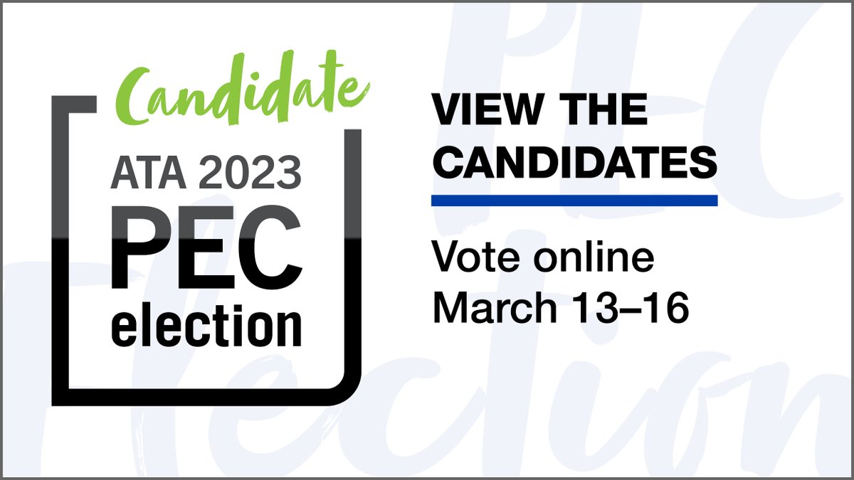 albertateachers's tweet photo. PEC Election candidate speeches are now posted! Watch now: https://t.co/GNS7pEWeCo #PECElection2023 https://t.co/4Ra3Qs1SHl
