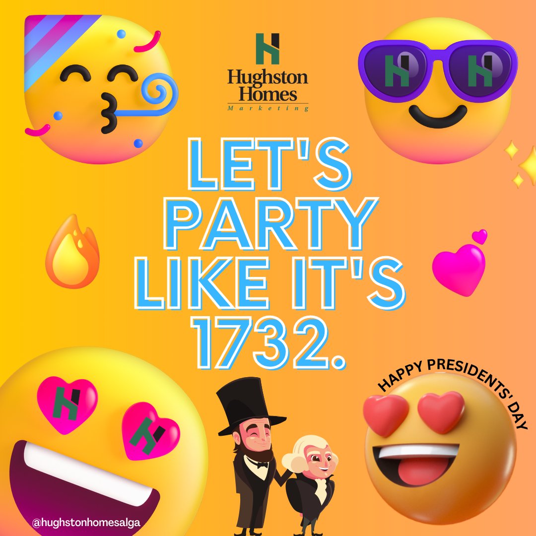 Happy Presidents' Day 2023, a.k.a. the day to celebrate George Washington's Birthday! 🥳 As part of our celebration, we shared some fun facts about presidents and their ideas about housing on our blog. Check it out➡️ hughstonhomes.info/presidentsday2…