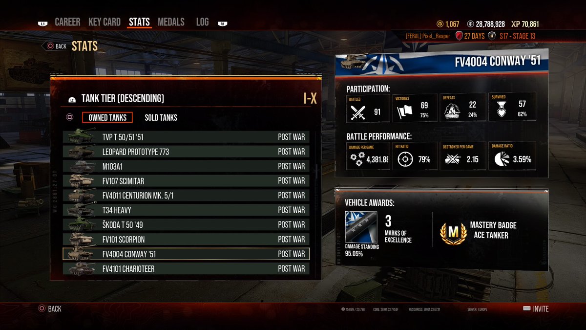 Pixel__Reaper's tweet photo. 3rd Mark for the Conway πͺ#3rdMark #WorldofTanksConsole @WoTConsole https://t.co/cjVfLObp4E