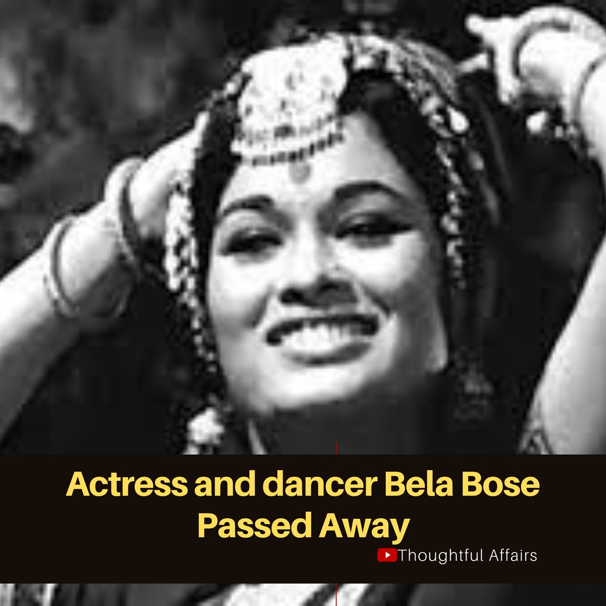 Bollywood Dancer Actress Bela Bose passed away today. To learn more about her visit our channel or follow the link - youtu.be/tDvilTifHaE

#belabose #Dancer #bollywoodactress #bollywoodDancer #bollywoodflashback #bollywoodhistory #dancers #historyofindiancinema