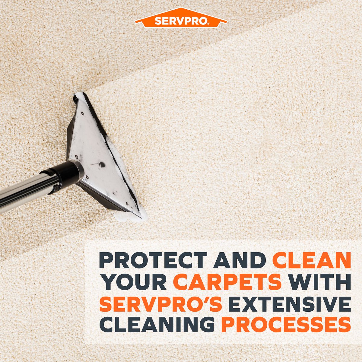 Professional hot water extraction lifts and suspends fine particles of soil, then careful extraction flushes them from carpet fibers. If your carpet is in need of a deep cleaning, call our local SERVPRO team!