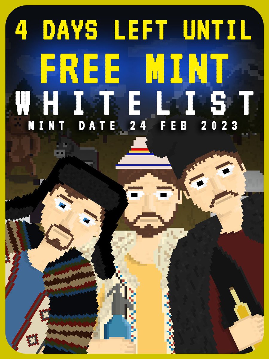 CiobaniNFT's tweet image. 🟨4 DAYS LEFT UNTIL FREE MINT 🟨

❤️ Let's all make this day count | Dragobete Day - 24 Feb ❤️ 

Mint date: 24 feb 08:00 UTC+2 (for 24h) 
Price: FREE
Limit: 1 NFT/ Wallet

Whitelist rules ⬇️ : 
🟨Follow @CiobaniNFT
🟨Like &amp;amp; RT this post 
🟨Tag 3 friends + address/herotag
