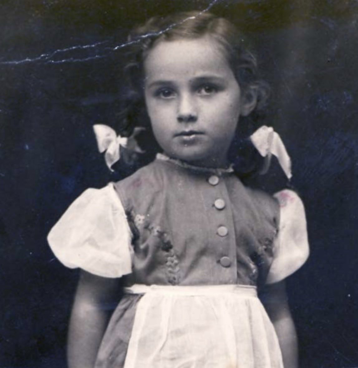 AuschwitzMuseum's tweet photo. 20 February 1936 | A Hungarian Jewish girl, Marika Kundler, was born in Kaposvar. 

In June 1944 she was deported to #Auschwitz and murdered in a gas chamber. https://t.co/L5ZhxlQuJc