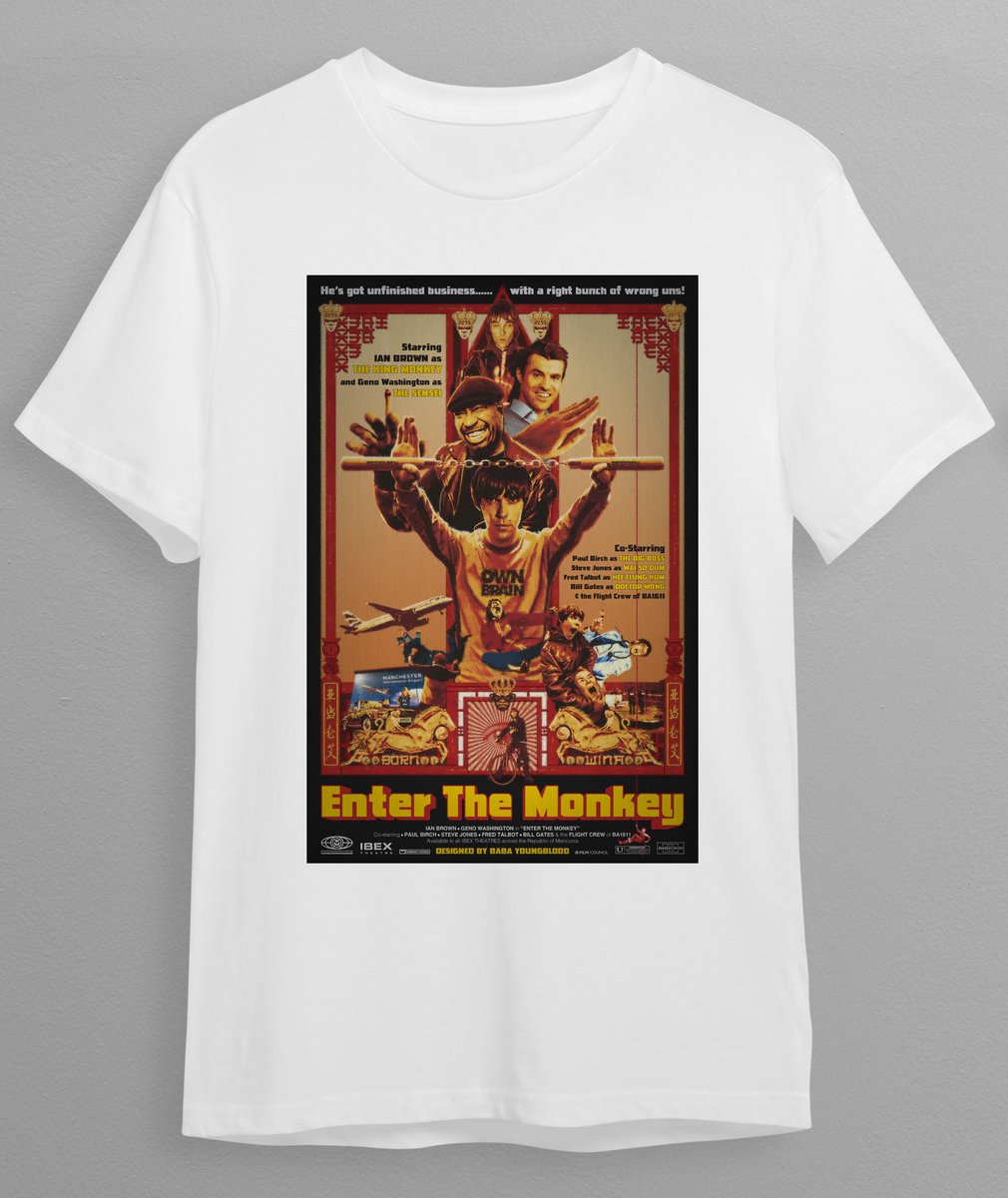 IAN BROWN #GIVEAWAY 
To celebrate 60 years of the Godlike genius #IanBrown - here's a chance to #WIN the Print AND T-shirt of the truly outstanding latest <a href="/BabaYoungblood/">BY</a> artwork featuring King Monkey.

To enter simply
1️⃣ Retweet this tweet
2️⃣ Comment with your fave IB song