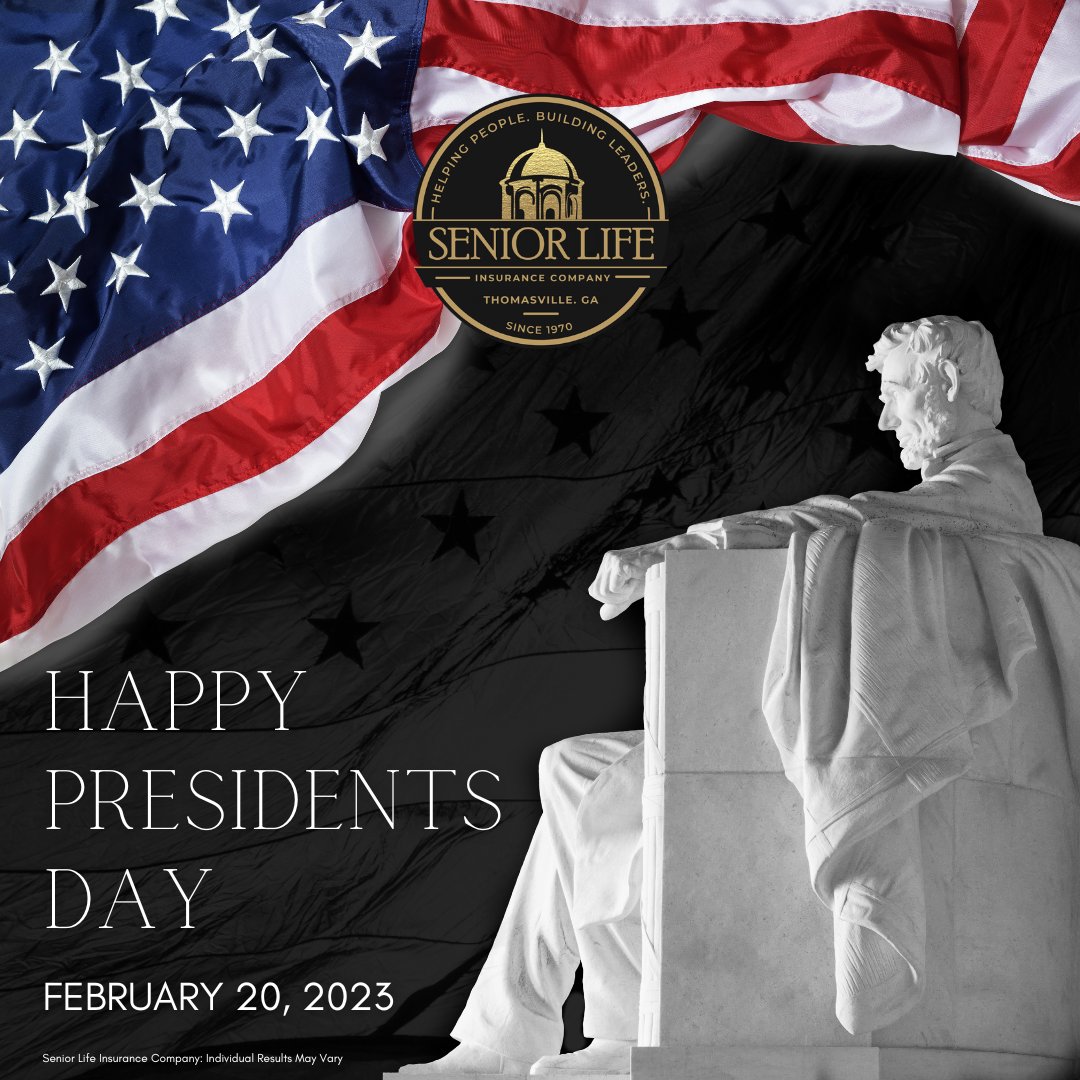 Turnwald_Group's tweet photo. Happy Presidents’ Day from the Senior Life Family!
 
#SeniorLifeAllYourLife #SeniorLifeInsuranceCompany #Business #Entrepreneurship #Goals #BornToWin #IgniteYourBusiness https://t.co/kgrIQxTtVi